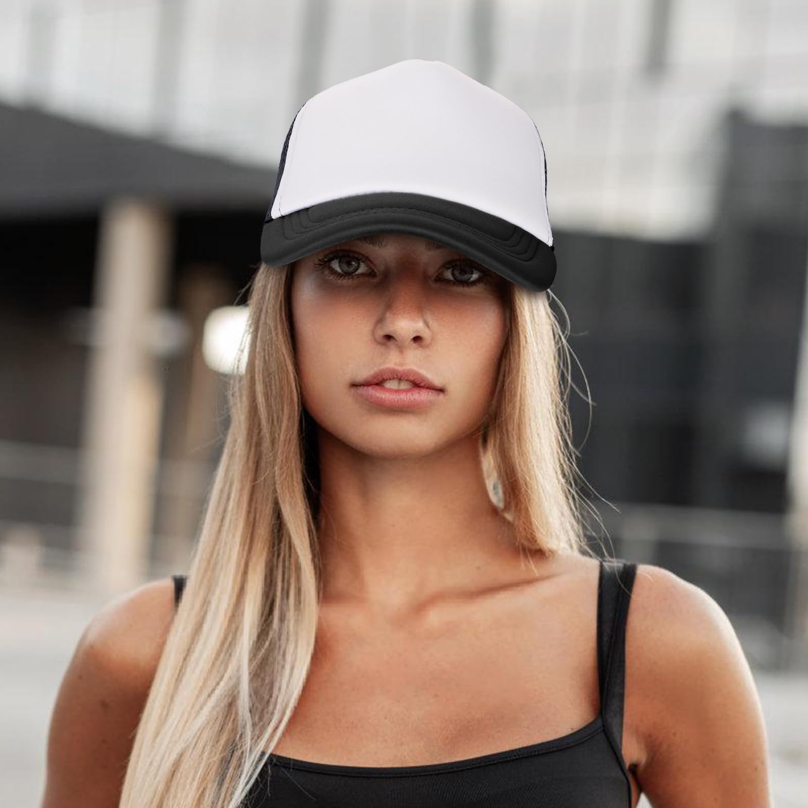 Ultrafun 10 Pack Blank Trucker Hats - Bulk Sublimation Mesh Baseball Caps Adjustable for Men & Women - Perfect for Sports, Outdoor Activities & Custom Printing