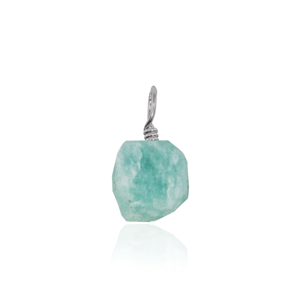 Natural Amazonite Crystal Pendant Necklace - Healing Stone Jewelry for Women, Spiritual Protection & Stress Relief - Perfect for Meditation, Yoga & Everyday Wear