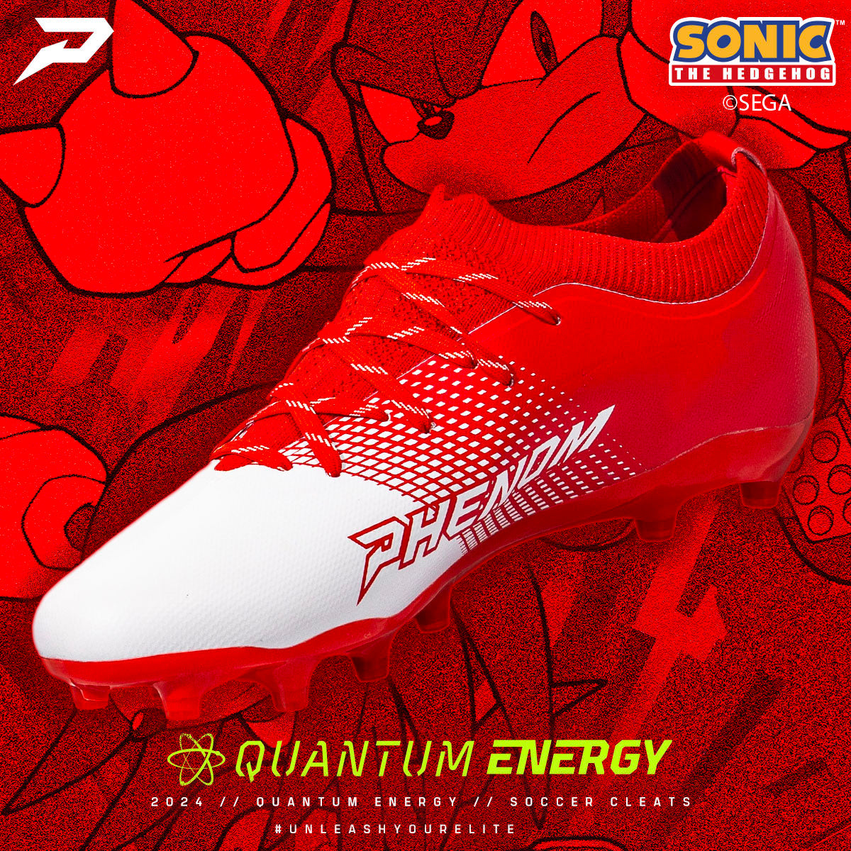 Knuckles the Echidna Multi-Sport Cleats - High Performance Quantum Energy Technology by Phenom Elite | Perfect for Baseball, Soccer & Football Training