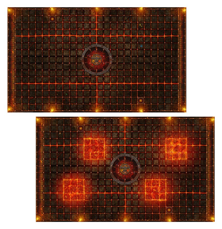 Blood Bowl Chaos Dwarf Team Set - Double Sided Game Board with Dugouts for Tabletop Fantasy Football Matches - Perfect for Tournaments & Home Game Nights