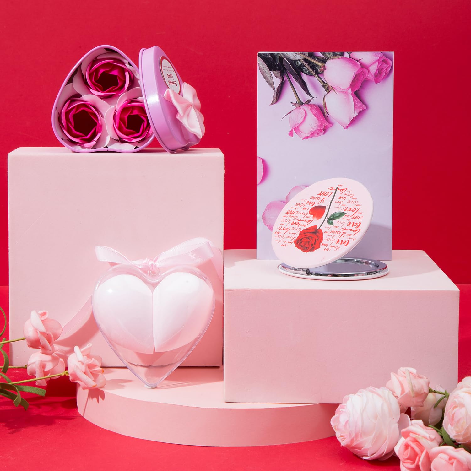 Romantic Heart-Shaped Pink Rose Gift Box for Women - Perfect Birthday, Anniversary, Wedding & Engagement Gifts for Girlfriend, Wife & Lover | Elegant Valentine's Day, Mother's Day & Christmas Present with Love Note