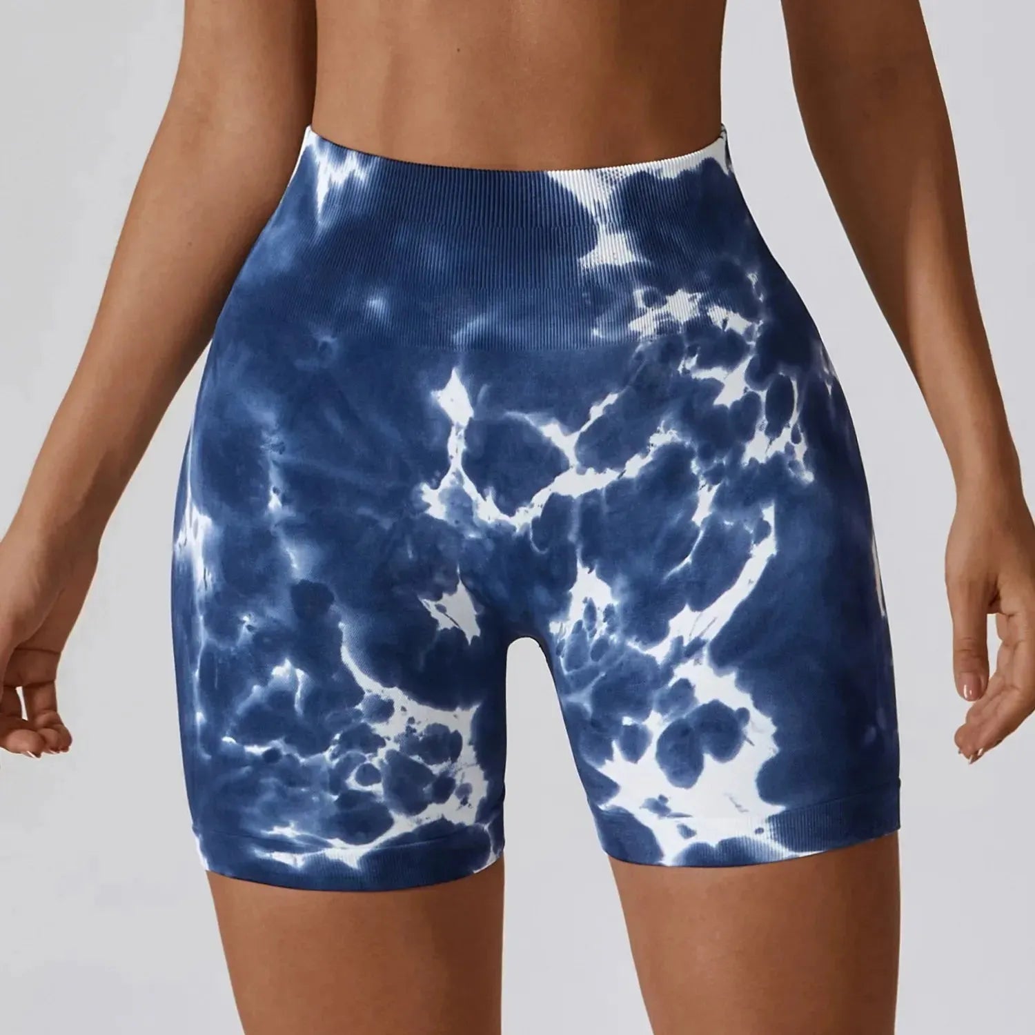 Sexy Tie Dye High Waist Quick Dry Yoga Shorts for Women - Seamless Workout Shorts with Hip Lift & Push Up Design - Perfect for Yoga, Gym, Running & Summer Outdoor Activities