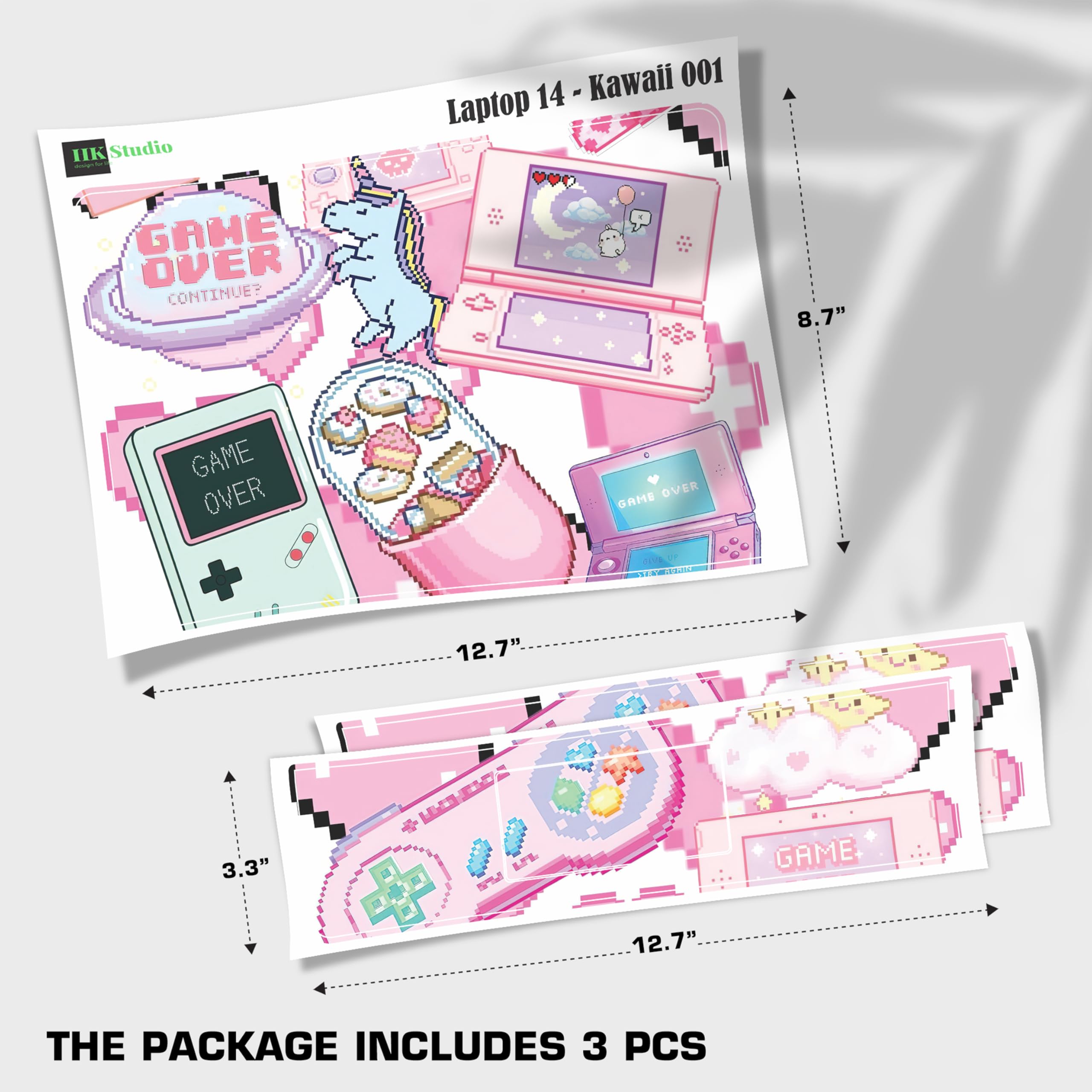 Kawaii Pixel Laptop Skin Decal for HP 14