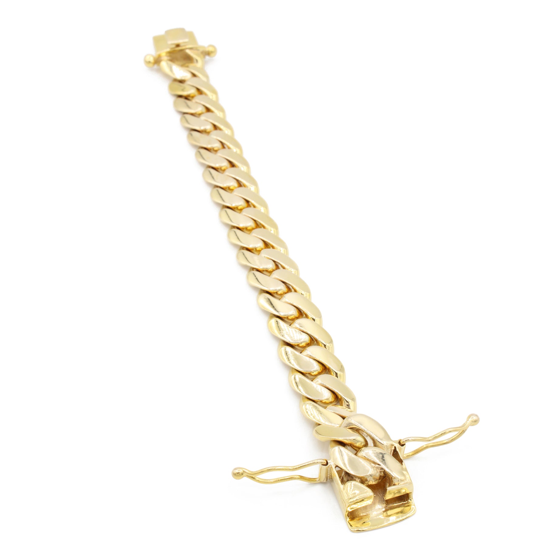 14K Solid Gold Miami Cuban Link Bracelet for Men - 16MM Width - JTJ™ Luxury Jewelry - Perfect for Gifts, Parties, and Everyday Wear