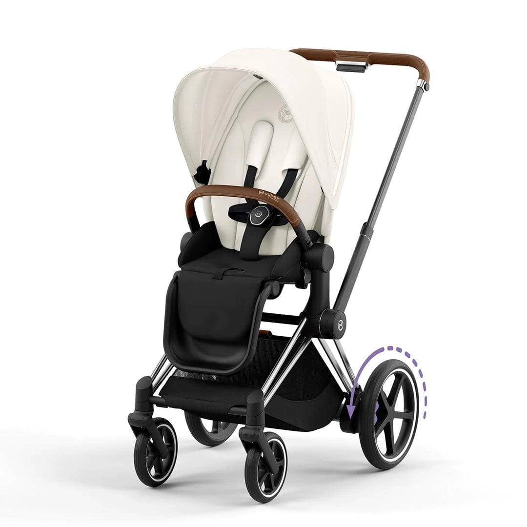 Cybex ePriam 2 Complete Stroller - Rose Gold & Brown Luxury Baby Stroller with All-Wheel Suspension | Perfect for Urban Travel, Shopping & Family Outings