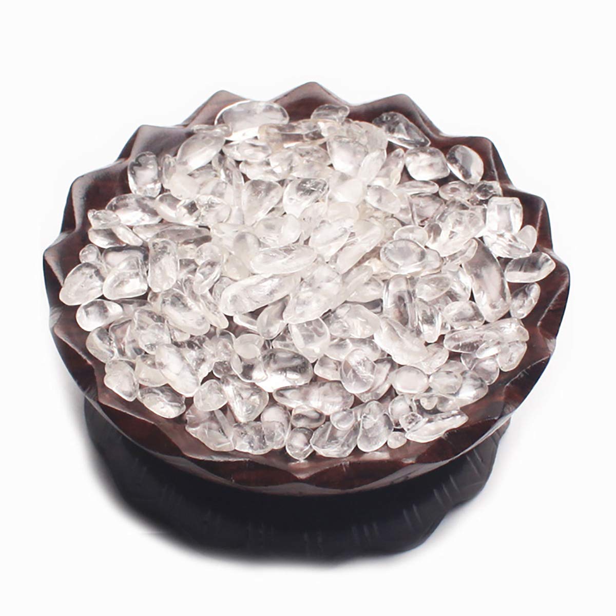 Natural White Clear Quartz Crystal Stones (1 Lb/460g) - Irregular Aquarium Pebbles, Decorative Rocks & Gravel for Turtle Tanks, Terrariums, Flowerpots & Vase Fillers - Perfect for Home Decor, Zen Gardens & DIY Crafts