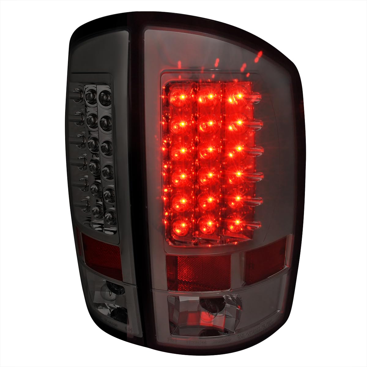 SPEC-D TUNING Smoke Lens LED Tail Lights for 2002-2006 Dodge Ram 1500/2500/3500 - Left & Right Pair Assembly - Upgrade Your Truck's Style & Safety for Night Driving & Off-Road Adventures
