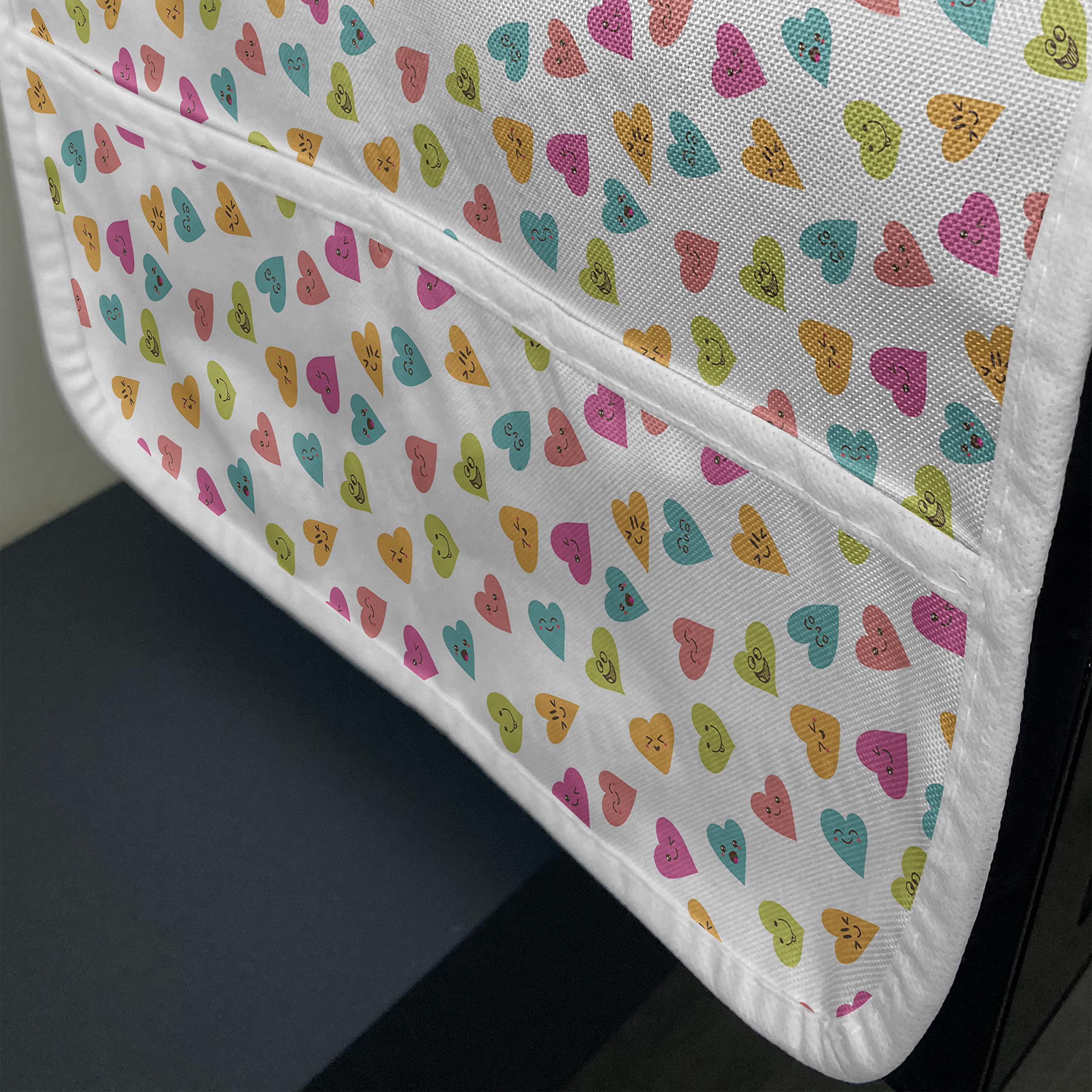 Ambesonne Hearts Microwave Oven Cover - Waterproof Kitchen Organizer with Pockets, 36