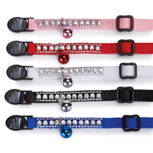 Sparkling Rhinestone Cat Collar - Blue Crystal Pet Collar for Small Cats & Kittens - Perfect for Parties, Photos & Special Occasions
