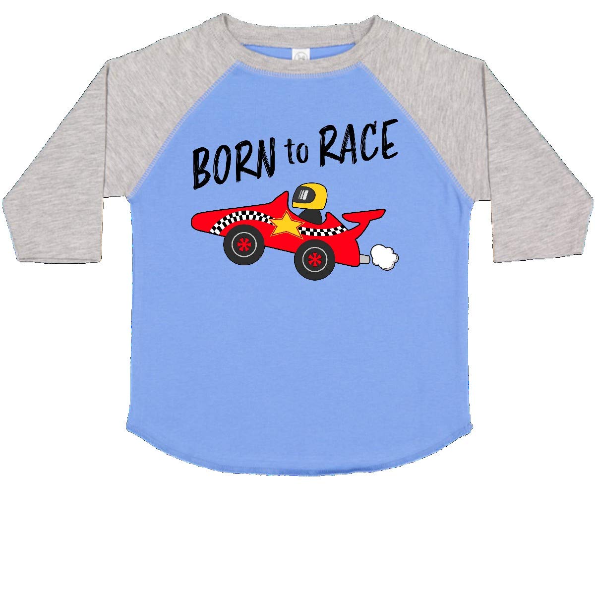 Inktastic Born to Race - Red Race Car Toddler T-Shirt for Boys & Girls | Cute Baby Racing Outfit for Birthday, Playdate & Family Events