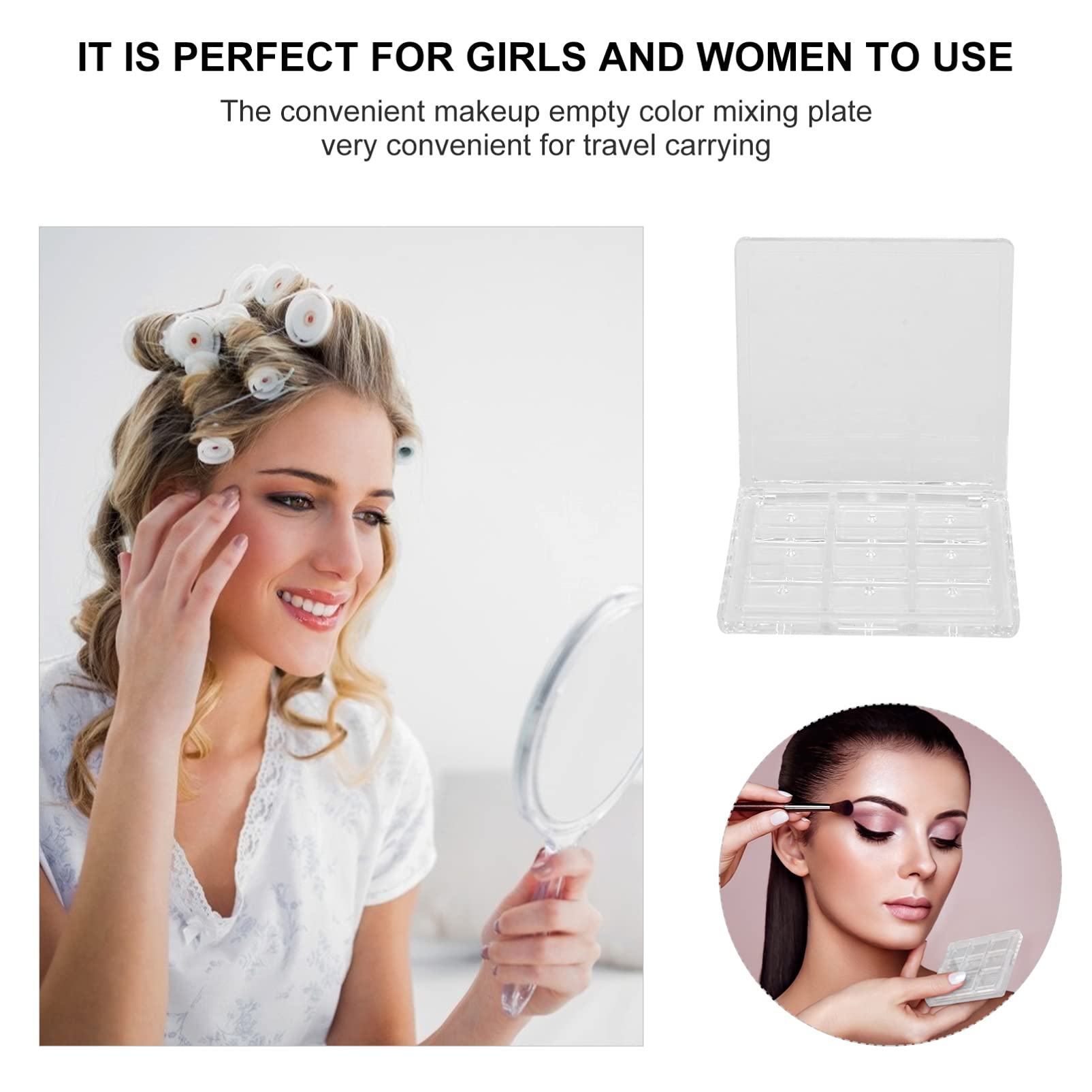 36 Grid Empty Eyeshadow Palette - Refillable Makeup Palette for Eyeshadow, Blush & Lipstick - 4Pcs Travel-Friendly Cosmetic Organizer (Perfect for DIY Makeup & Professional Artists)