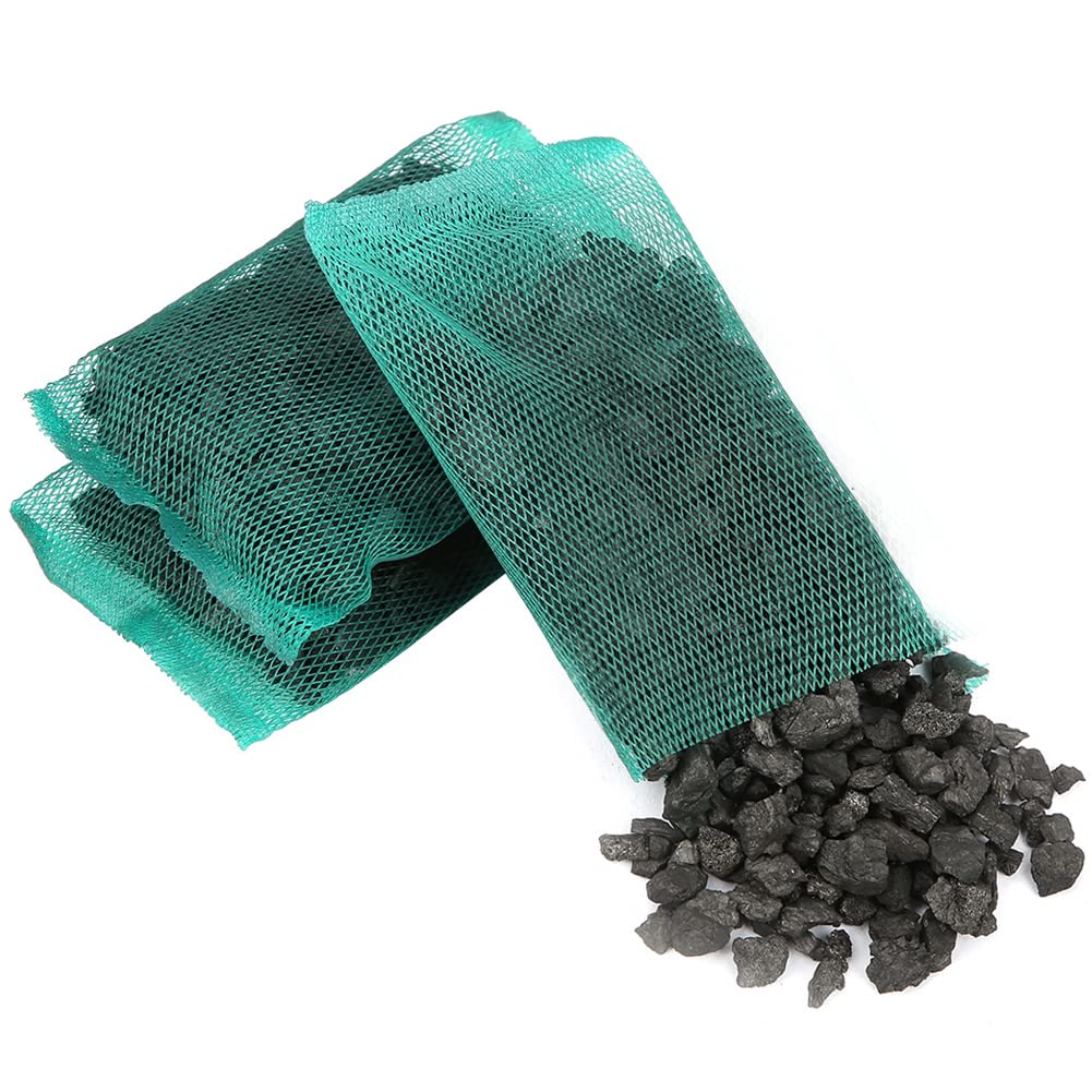 Premium Aquarium Water Purifier - Activated Carbon Filter Pellets with 3 Mesh Media Bags for Fish Tank Cleaning | Removes Odors, Toxins & Improves Water Clarity | Ideal for Freshwater/Saltwater Tanks, Turtle Habitats & Aquatic Plants