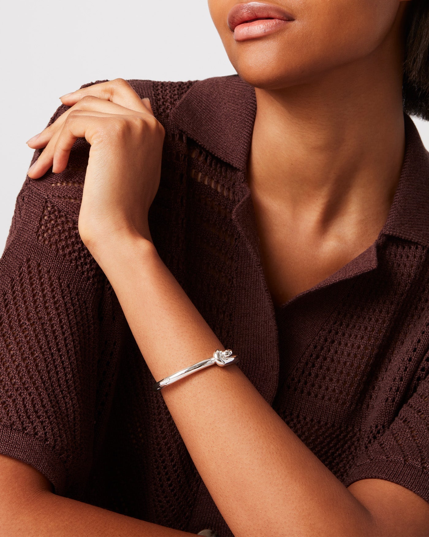 Maeve Silver Bangle Bracelet for Women - Elegant & Stylish Jewelry for Everyday Wear, Parties & Special Occasions