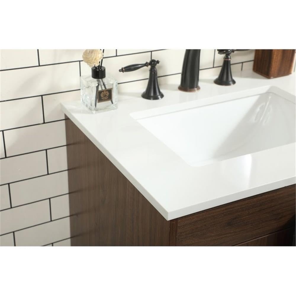 36 Inch Modern Under Sink Bathroom Storage Cabinet - Elegant Blue Vanity Organizer with Backsplash for Bathroom Decor | Space-Saving Solution for Towels, Toiletries & Cleaning Supplies