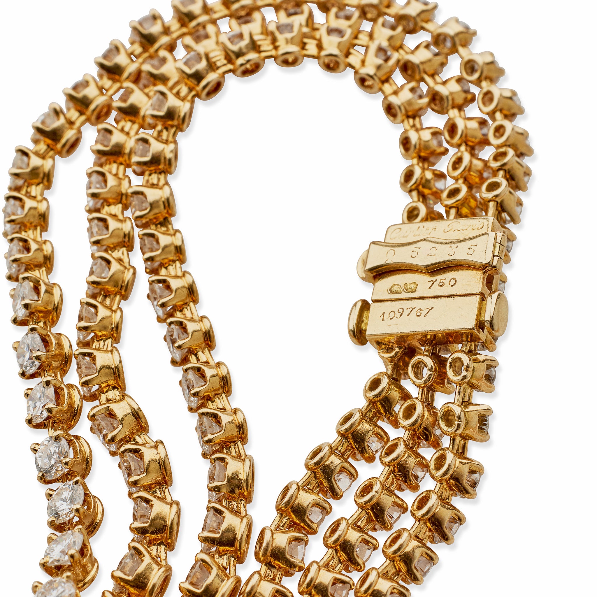Cartier Paris Diamond Tassel Necklace - 18K Gold Plated Luxury Pendant for Women | Elegant Jewelry Gift for Anniversary, Wedding & Special Occasions | Perfect for Evening Parties, Date Nights & Formal Events