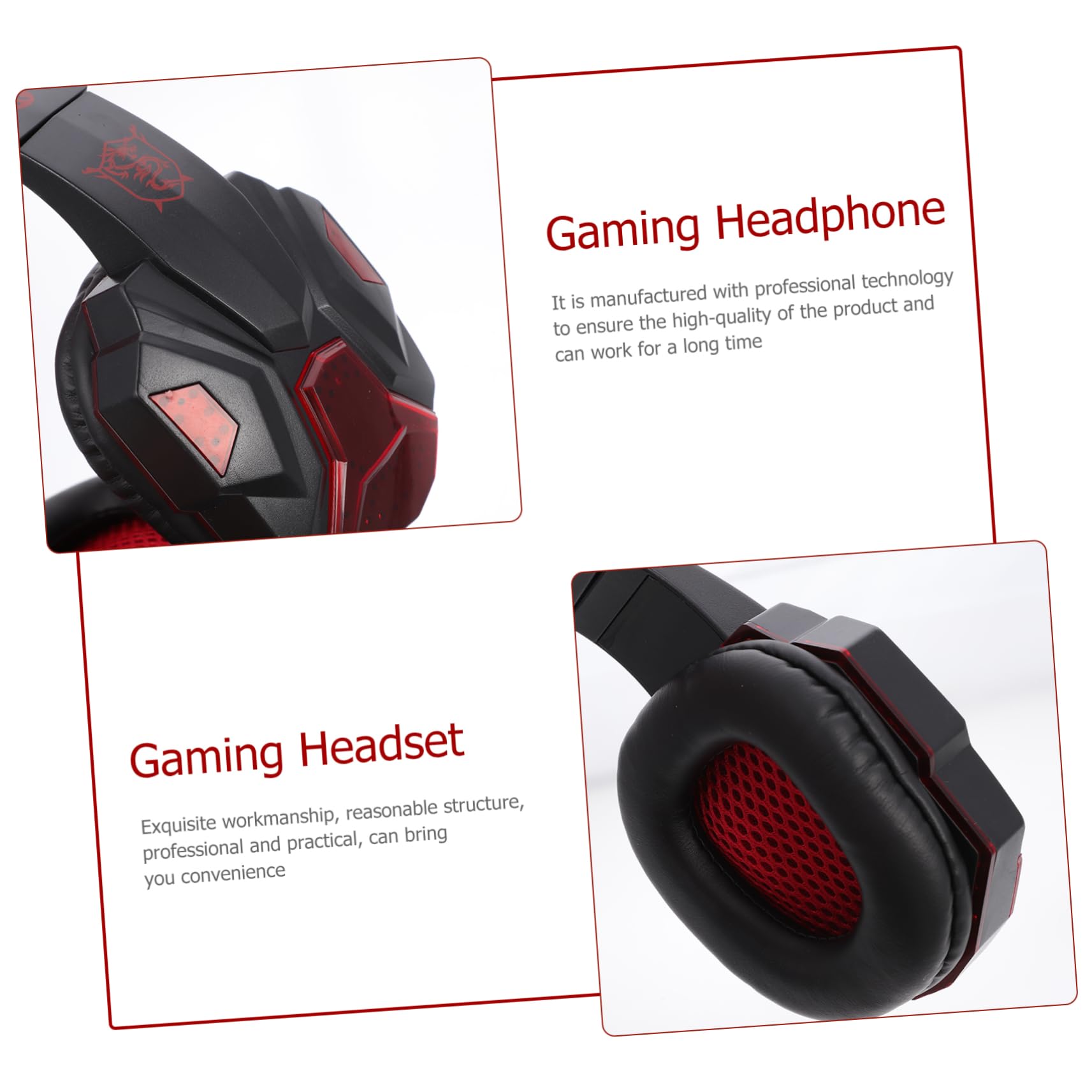 Homoyoyo Noise Cancelling Gaming Headset - Wired Over-Ear Headphones with Mic for PC, Laptop & Phone - Perfect for Gaming, Music & Online Meetings