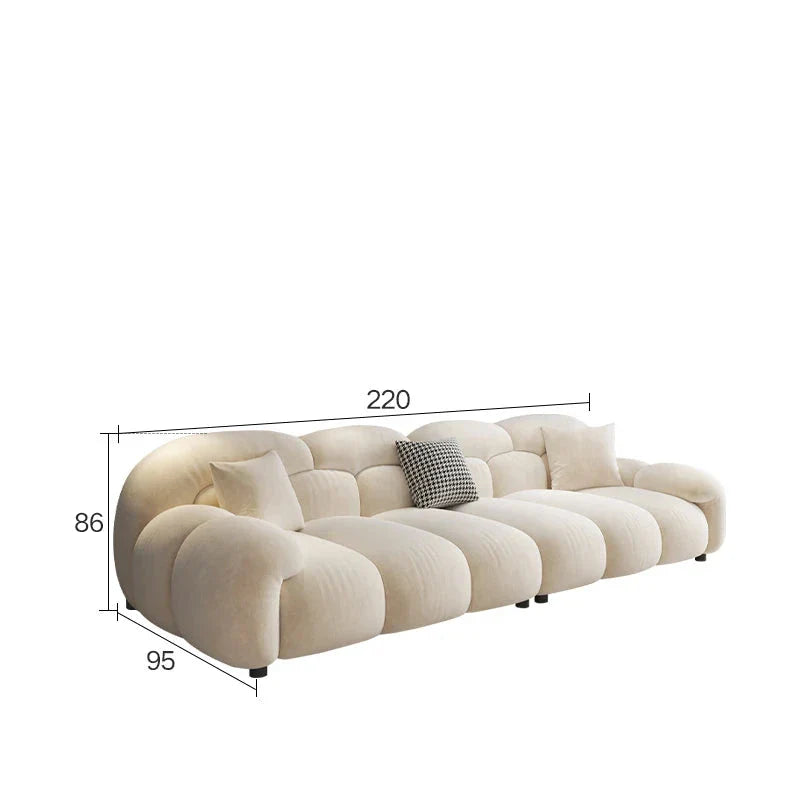 Minimalist Lazy Luxury Living Room Sofa Set - Modern Comfortable Sectional Couch for Small Spaces | Perfect for Apartments, Condos and Cozy Home Decor