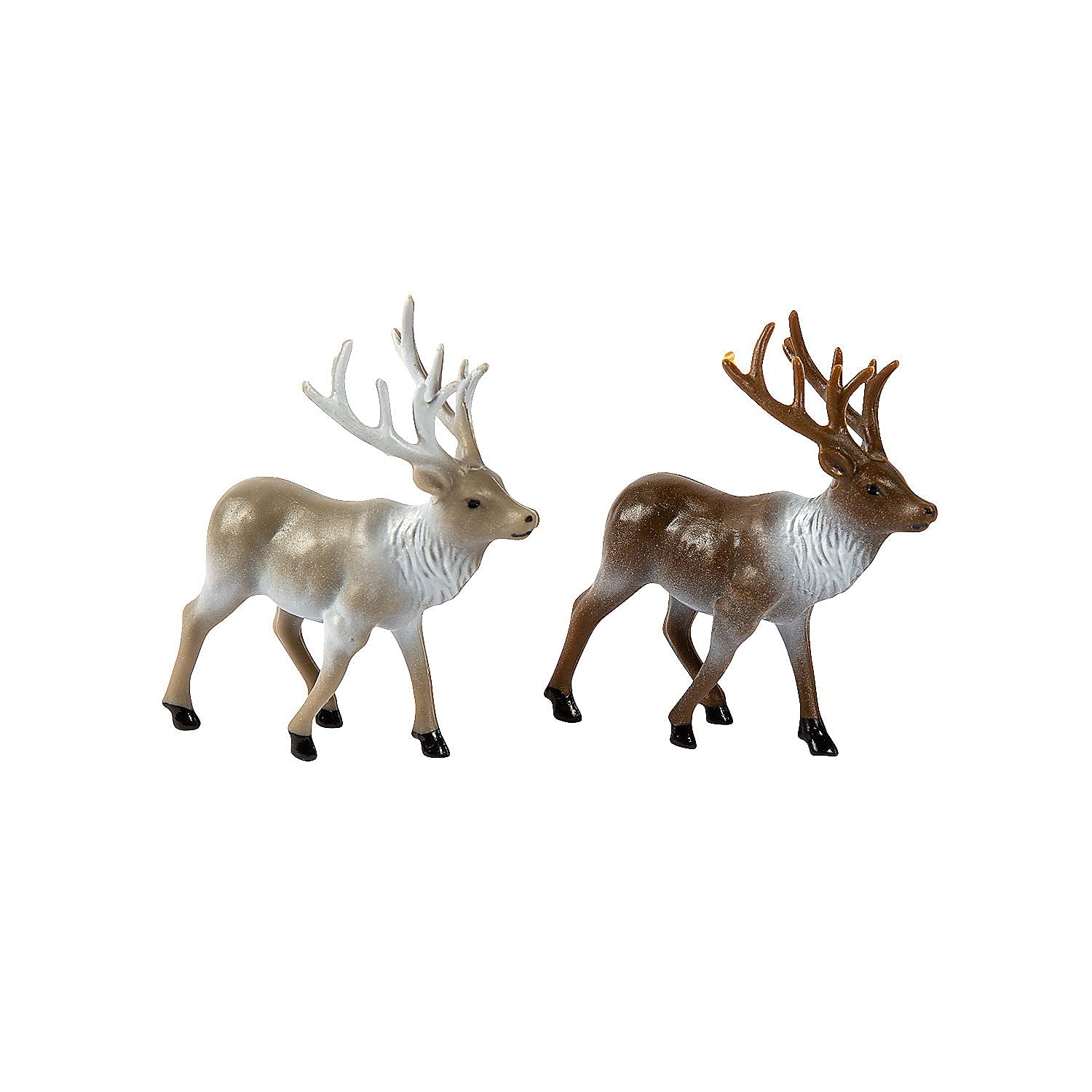 Fun Express Reindeer Toys - 24 Pack Christmas Party Decorations for Holiday Home Decor, Classroom Activities & Festive Gift Giving
