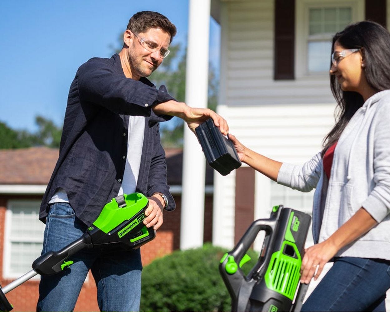 60V 16-Inch Cordless String Trimmer and 8-Inch Edger Combo Kit with 2.0Ah Lithium-Ion Battery & Fast Charger - Perfect for Lawn Care, Yard Maintenance, and Landscaping