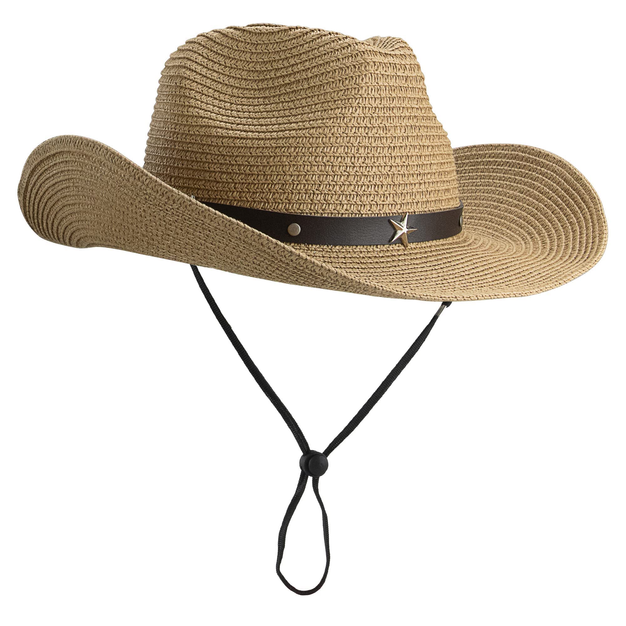 Shapeable Fedora Panama Hat for Women - Adjustable Straw Cowboy Hat with Wide Brim - Perfect for Beach, Sun Protection, Summer Outfits & Outdoor Events