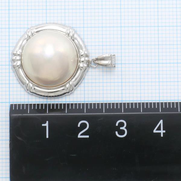 14K White Gold Mabe Pearl Pendant Necklace for Women - Elegant Pearls Jewelry Gift for Wedding, Anniversary & Special Occasions