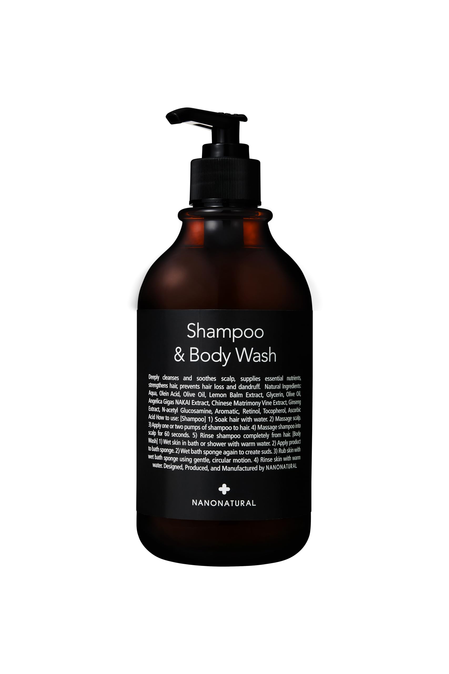 NANONATURE Organic Shampoo and Body Wash Set - Sulfate Free, Natural Ingredients for Hair & Skin Care - Perfect for Daily Use at Home, Gym, and Travel