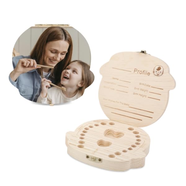 Personalized Baby Tooth Fairy Keepsake Box - Custom Photo Teeth Storage for Kids | Cherish Childhood Memories | Perfect for First Tooth Loss, Milestone Gifts & Nursery Decor