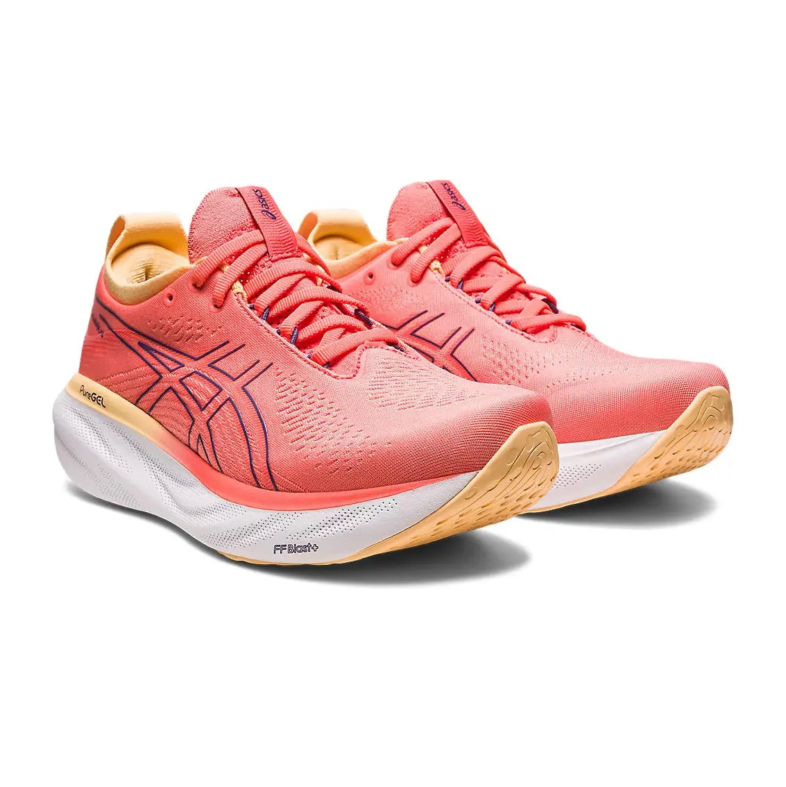 ASICS GEL-Nimbus 25 Women's Running Shoes - Lightweight Cushioned Sneakers for Jogging & Gym Workouts (Papaya/Dusty Purple) | Perfect for Road Running, Training & Everyday Wear