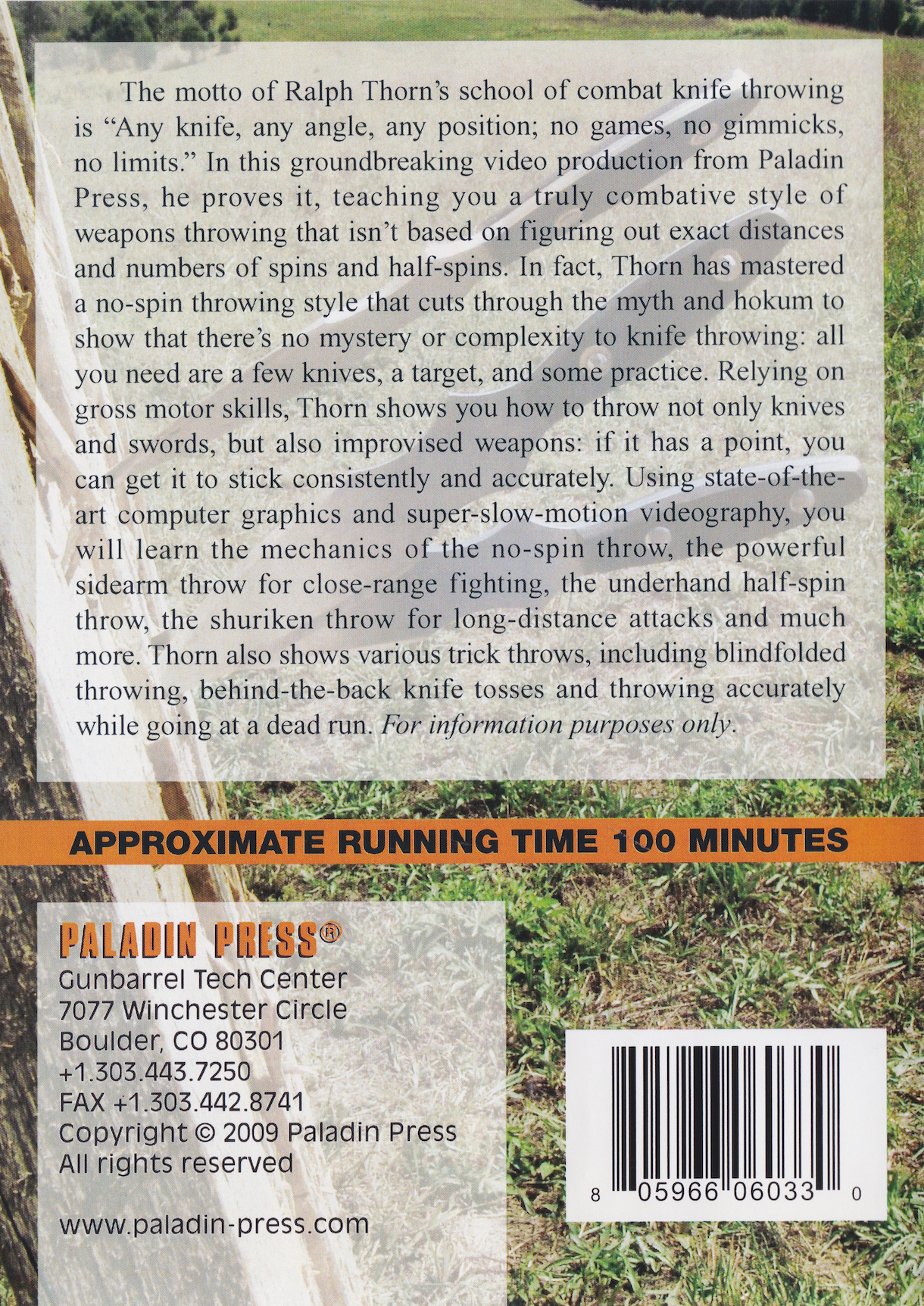 Ralph Thorn's Combat Knife Throwing Techniques DVD - Learn Professional Knife Throwing Skills for Self-Defense, Survival & Outdoor Training | Perfect for Martial Arts Enthusiasts & Survivalists