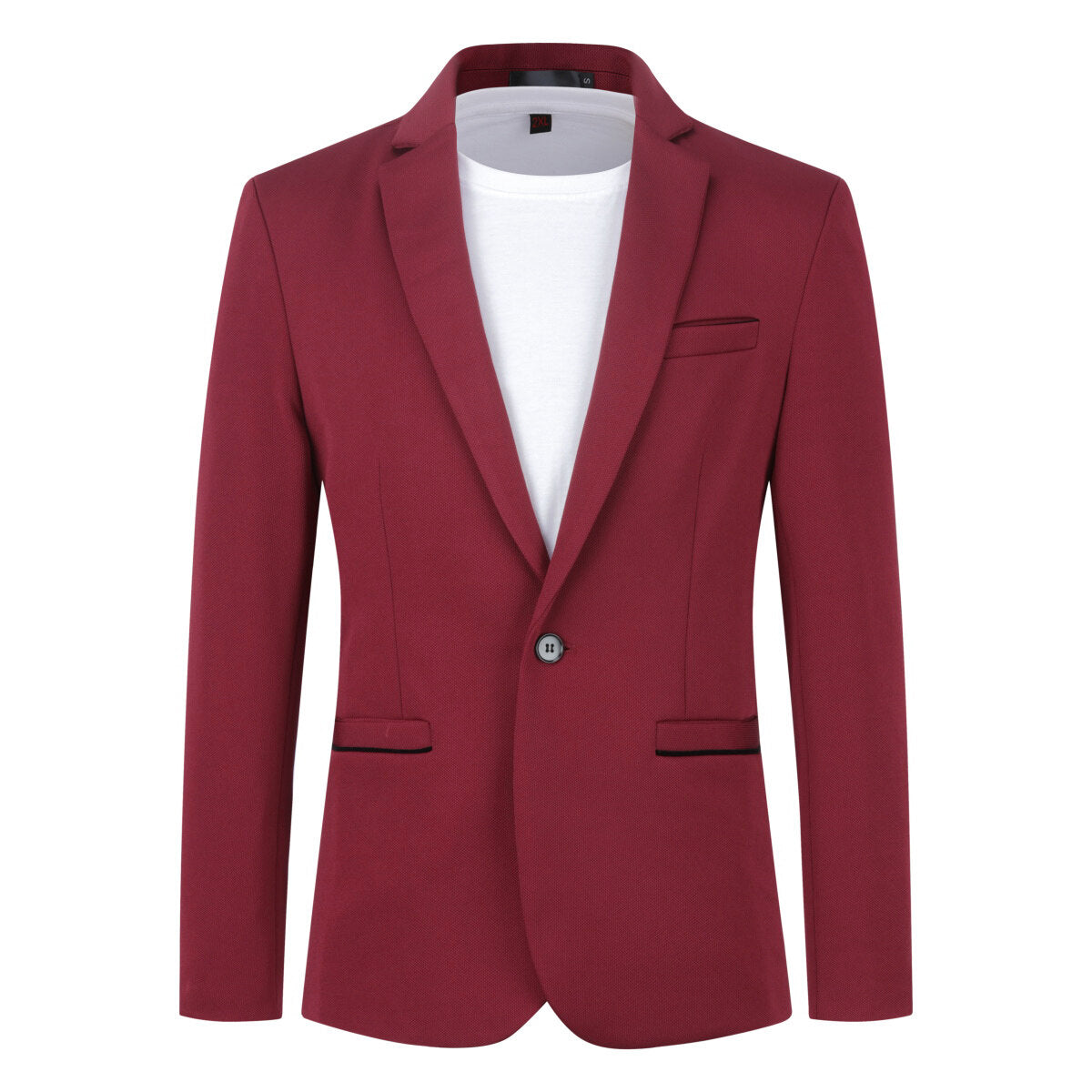 Slim Fit Men's Suit Jacket - Business Blazer Coat for Work & Daily Wear | Red | Office, Wedding & Formal Events Attire