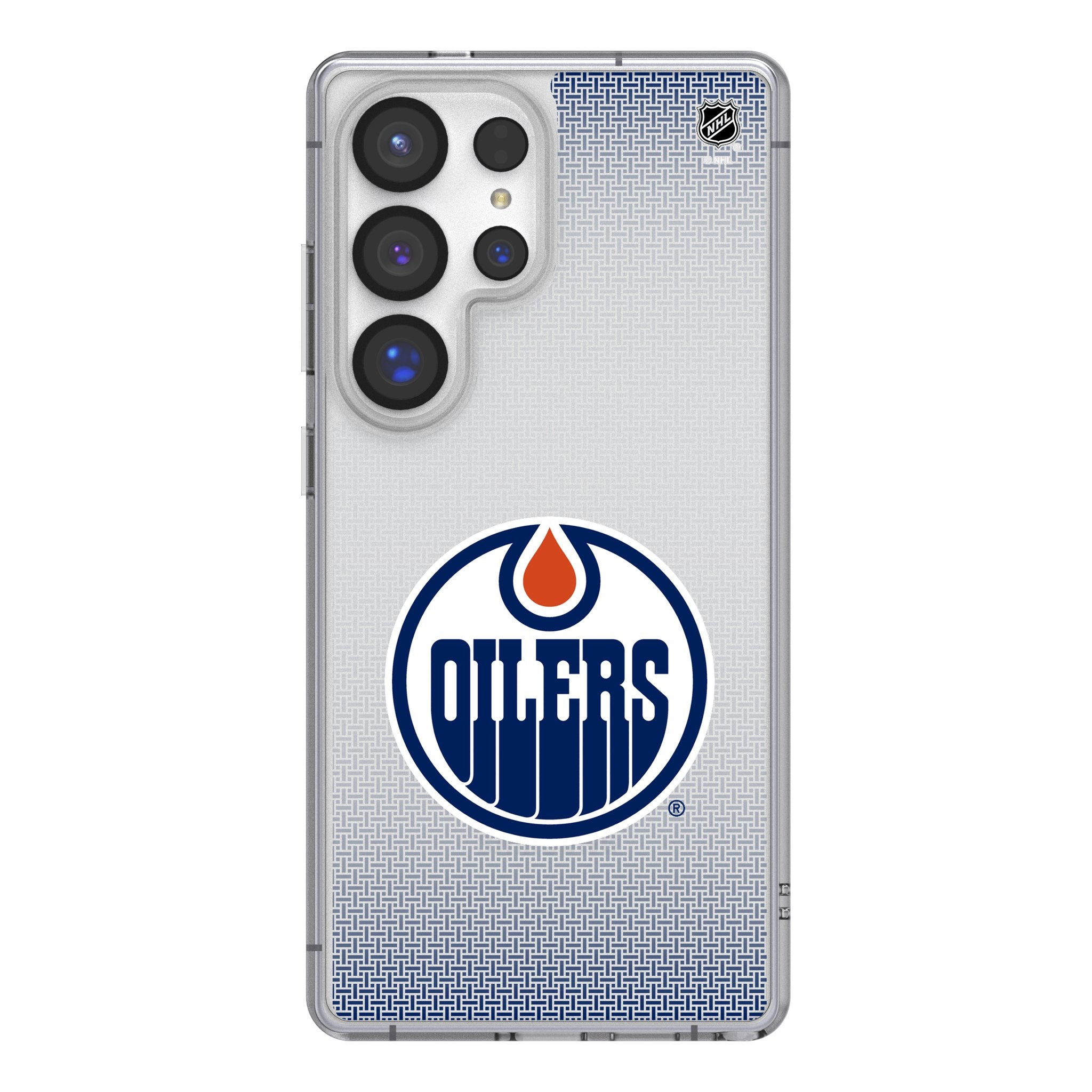 Edmonton Oilers Clear Phone Case for Samsung Galaxy - Slim Protective Linen Design - Perfect for Sports Fans & Everyday Use