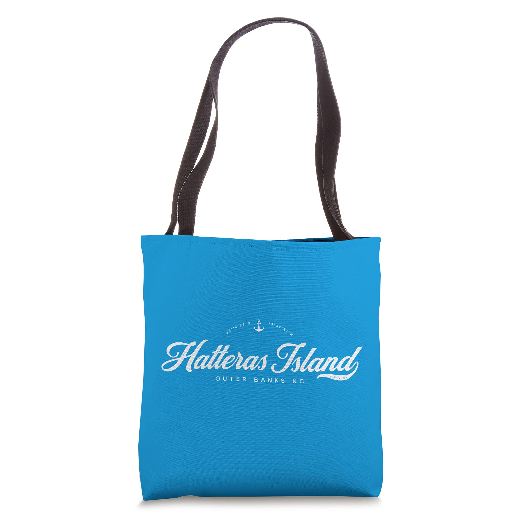 Vintage Retro Tote Bag - Hatteras Island Outer Banks Inspired Beach Bag for Women, Eco-Friendly Canvas Shopper with Pockets, Perfect for Beach Trips, Grocery Shopping & Daily Use