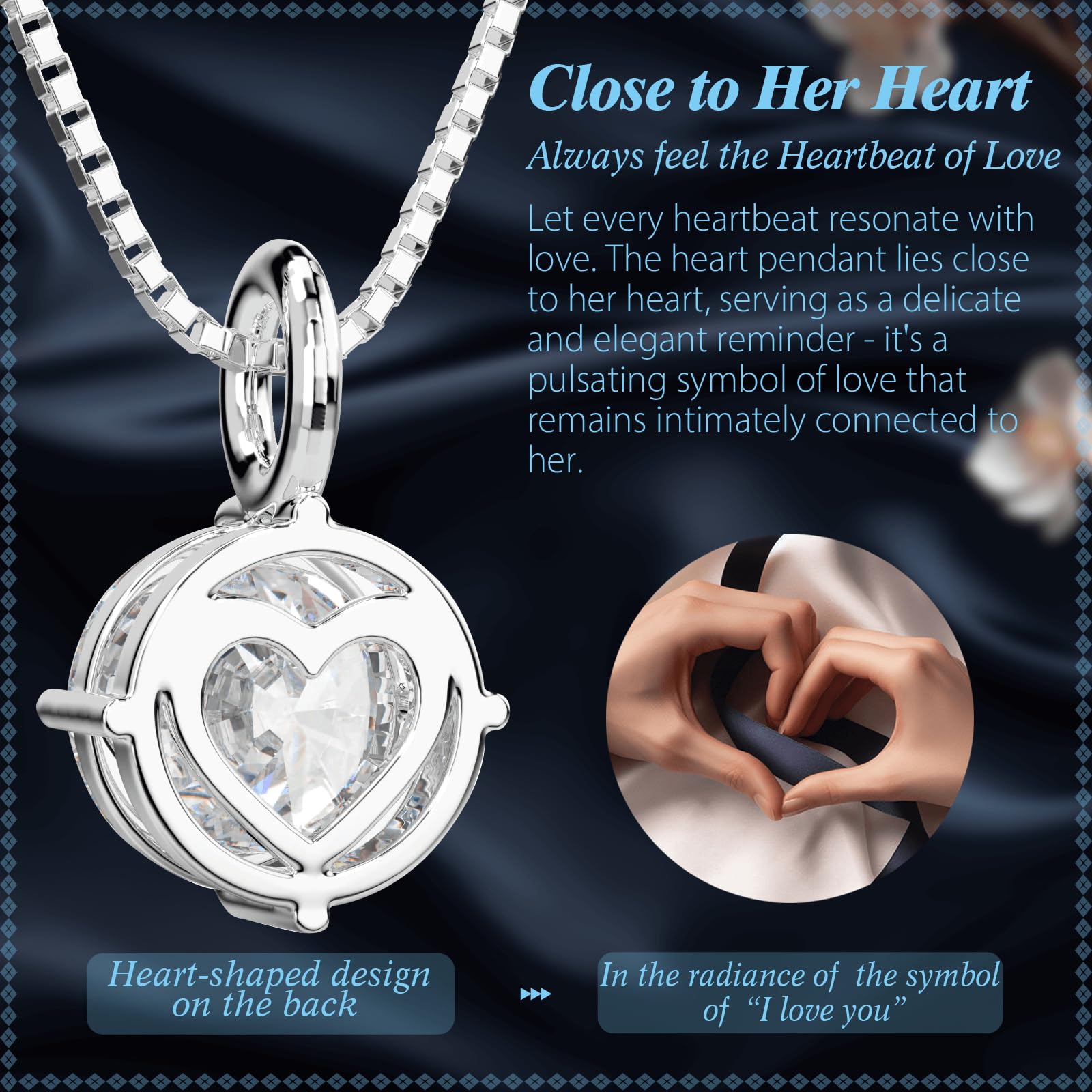 Moissanite Necklace for Women - Sterling Silver Jewelry with Lab-Grown Gemstone Pendant - Elegant Gift for Wedding, Anniversary, Birthday, Christmas, Valentine's Day & Mother's Day - Perfect for Wife, Daughter, Girlfriend or Mom - Ideal for Date Nights, Special Occasions & Everyday Elegance