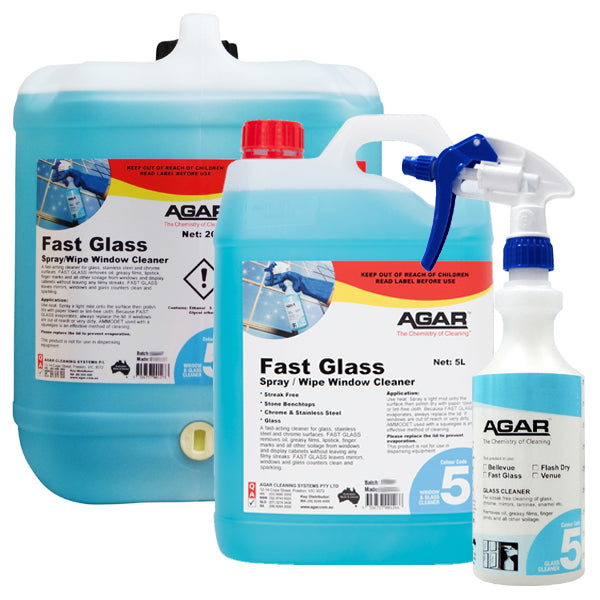 Fast-Acting Agar Glass Cleaner for Windows, Mirrors & Surfaces - Streak-Free Shine for Home & Office Use