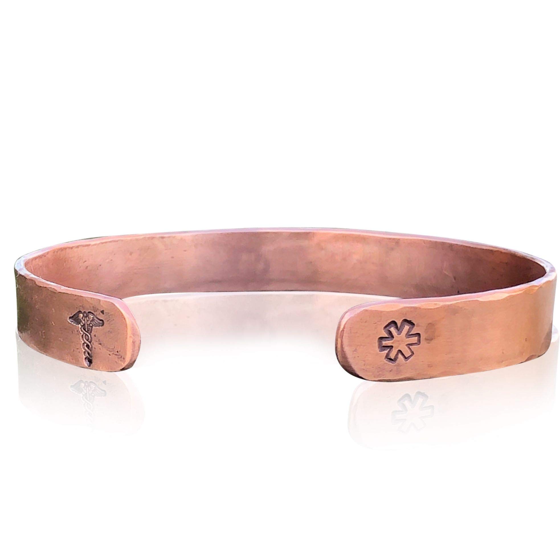 Medical Alert Copper Cuff Bracelet for Men & Women - Emergency ID Medical Bracelet with Engraved Info - Perfect for Diabetes, Allergies & Heart Conditions