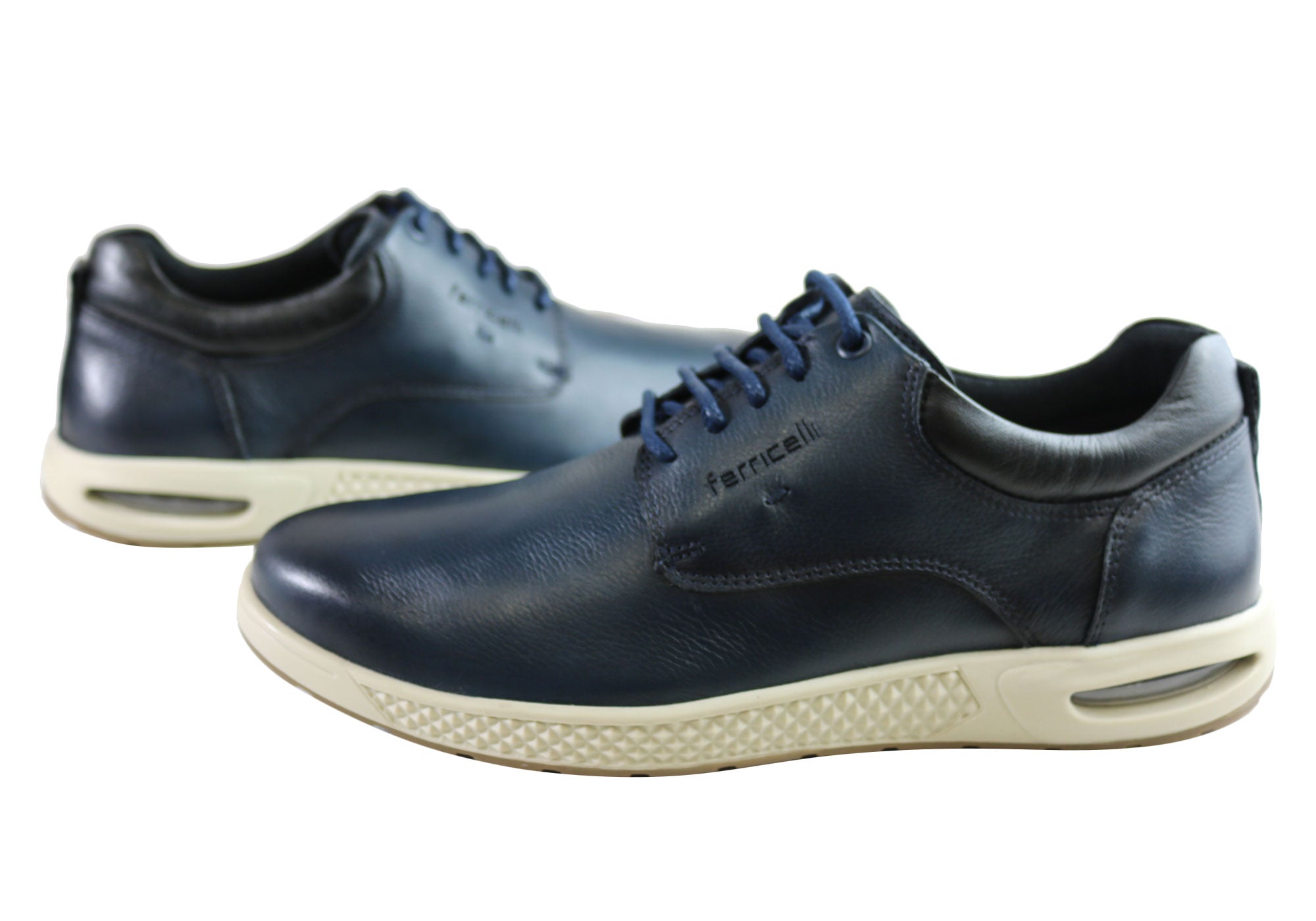 Ferricelli Benny Men's Leather Lace-Up Casual Shoes - Handmade in Brazil - Perfect for Work, Walking & Everyday Comfort
