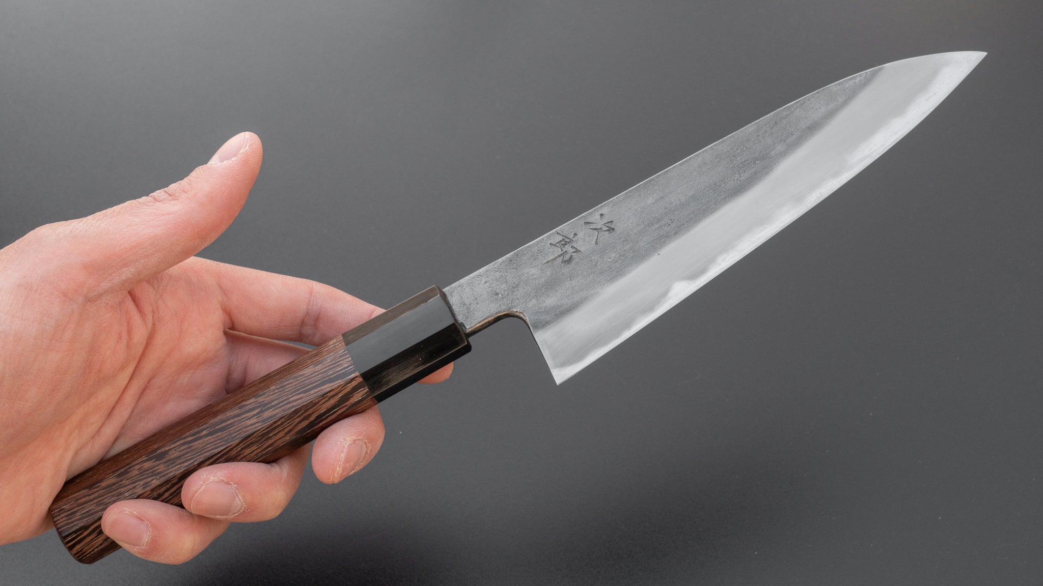 Premium Jiro Tsuchime Petty Knife 150mm - Japanese High Carbon Steel Blade with Taihei Tagayasan Handle (#090) - Perfect for Sushi, Vegetables & Precision Kitchen Tasks