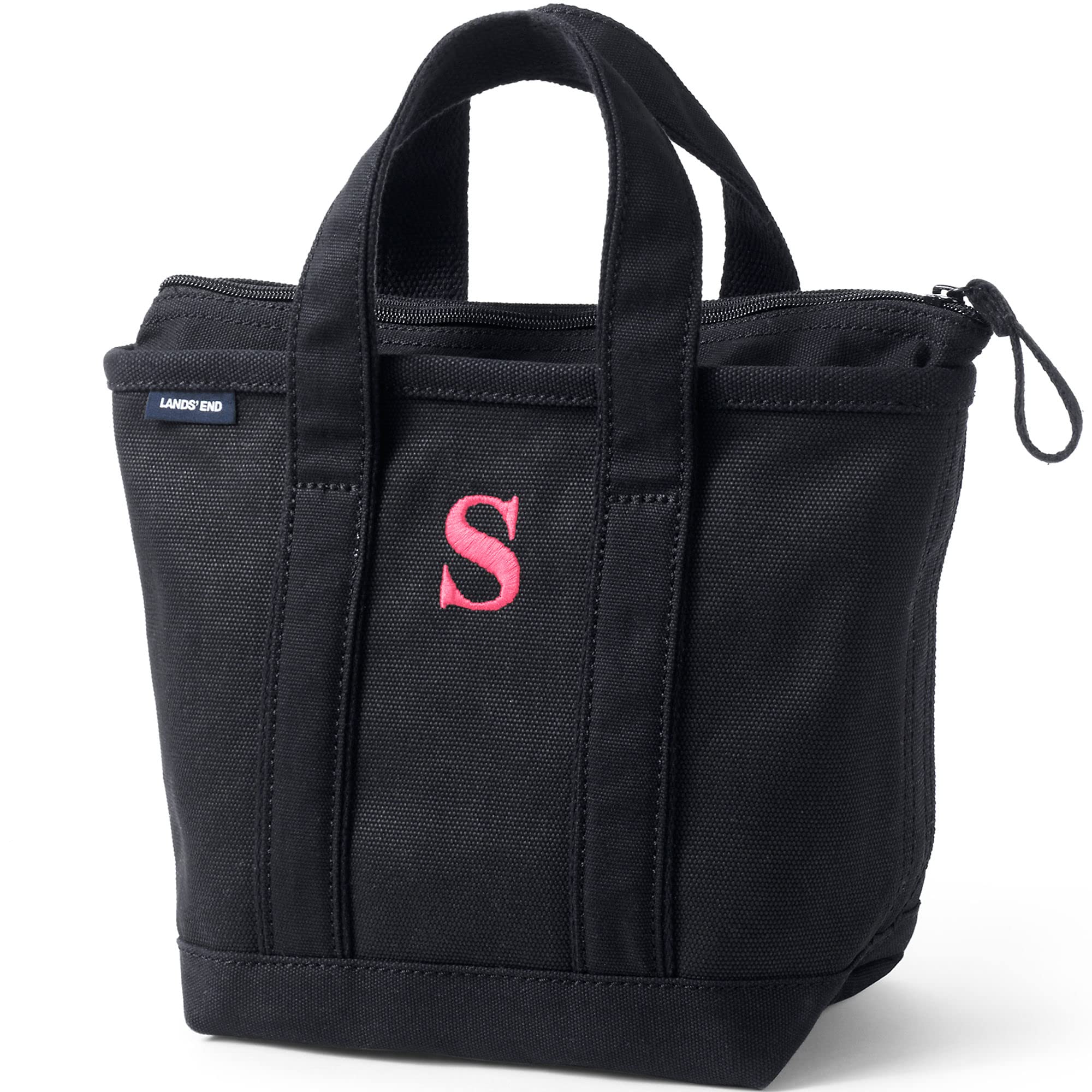 Lands' End Zip Top Canvas Tote Bag - Durable & Stylish Large Shoulder Bag for Women - Perfect for Work, Travel & Shopping