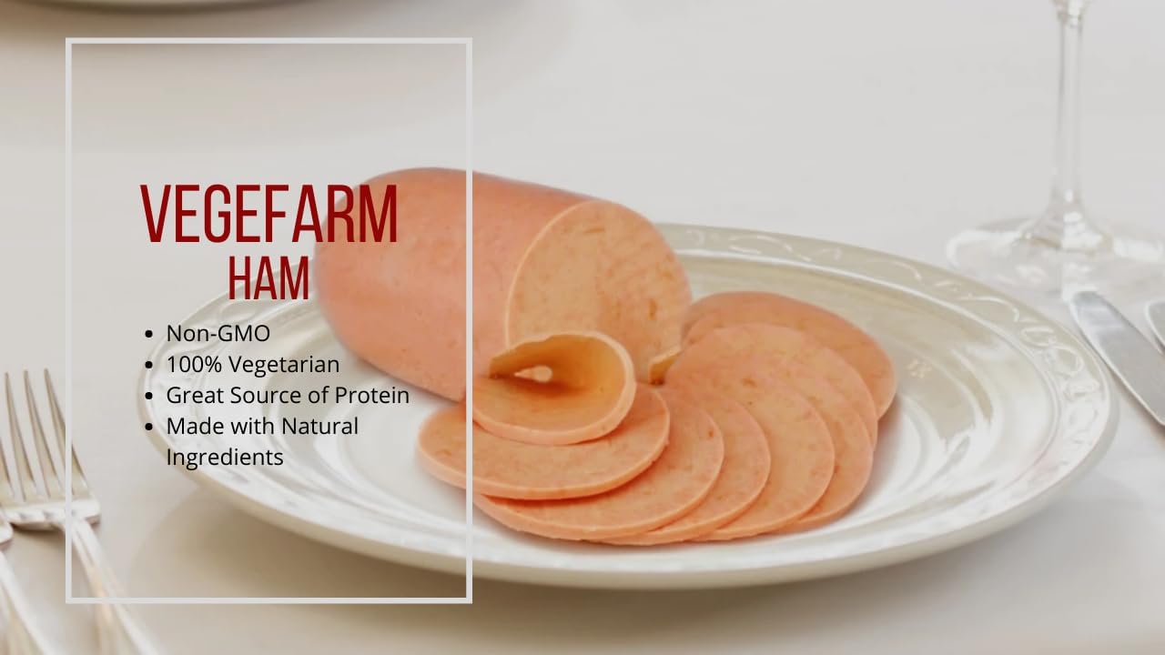 Vegefarm Vege Ham Variety Pack - 8 x 2.2 lbs Plant-Based, Non-GMO, Vegan Meat Alternative for Sandwiches, Salads & Charcuterie Boards