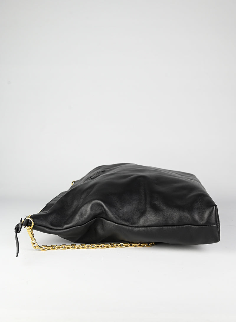 Miu Miu Black Soft Leather Maxi Bag for Women - Luxury Large Shoulder Tote Handbag Perfect for Work, Travel & Everyday Use