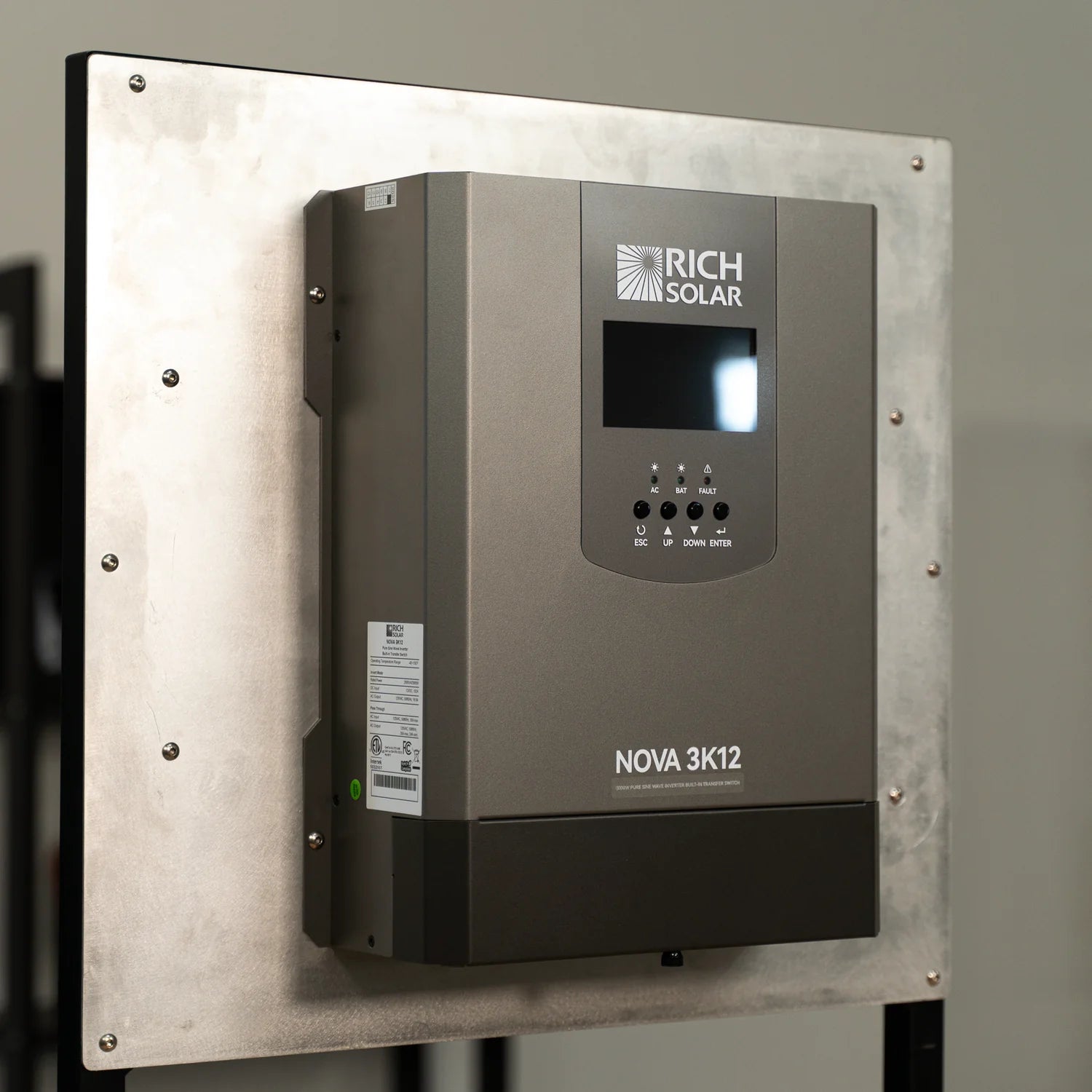 Rich Solar NOVA 3K12 3000W 12V Pure Sine Wave Power Inverter with Built-in Transfer Switch - Perfect for RVs, Boats, Off-Grid Solar Systems & Emergency Backup Power
