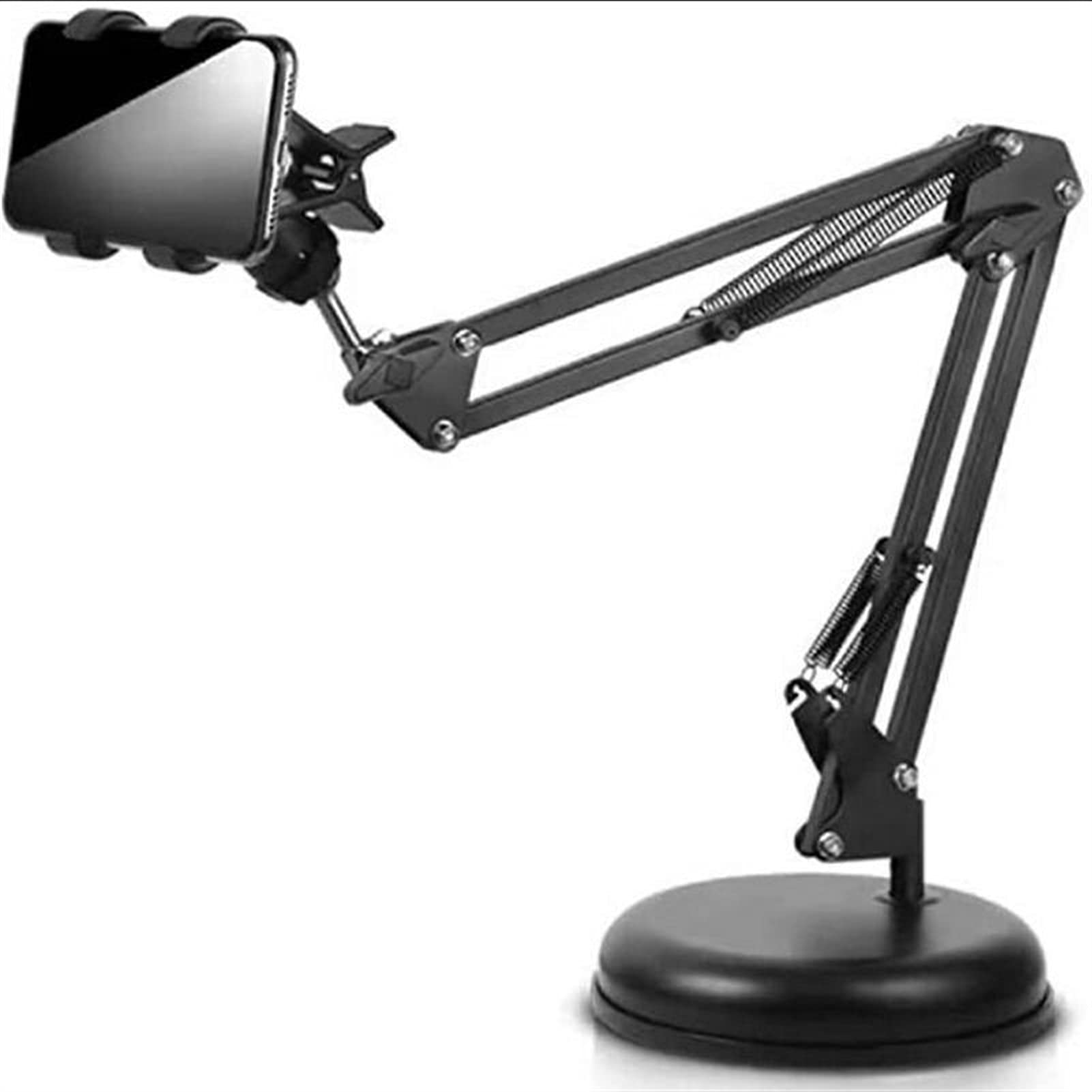 Adjustable Microphone Stand with 360° Rotation & Clamp - Extendable Flexible Arm for Studio, Podcast, Gaming & Mobile Phone Mic - Model A (Black) - Perfect for Home Recording, Streaming & Voiceovers