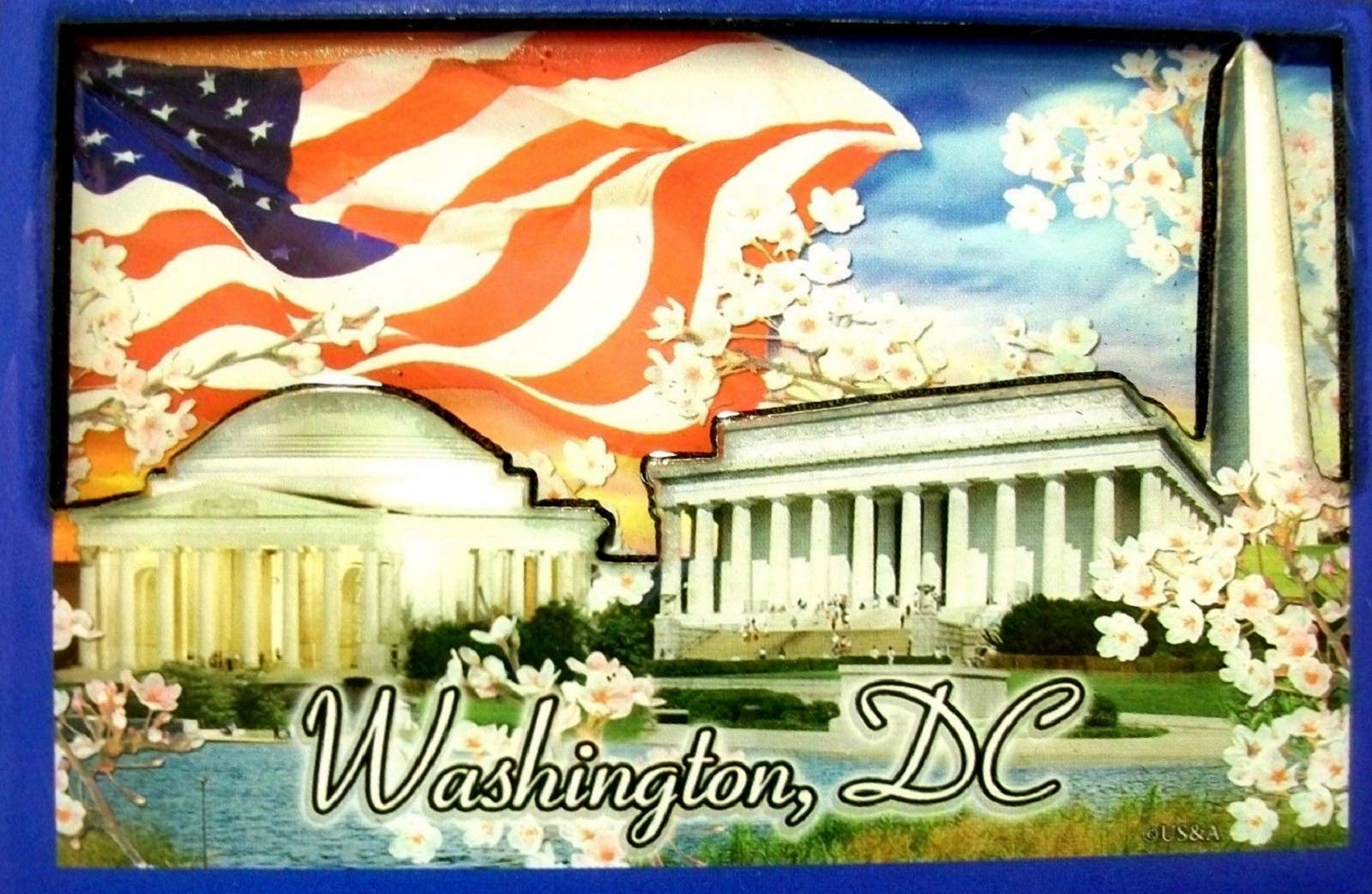 Washington D.C. Cherry Blossom Fridge Magnet - Souvenir Gift for Travel Lovers, Office & Home Decoration - Perfect for Refrigerators, Lockers, and Whiteboards