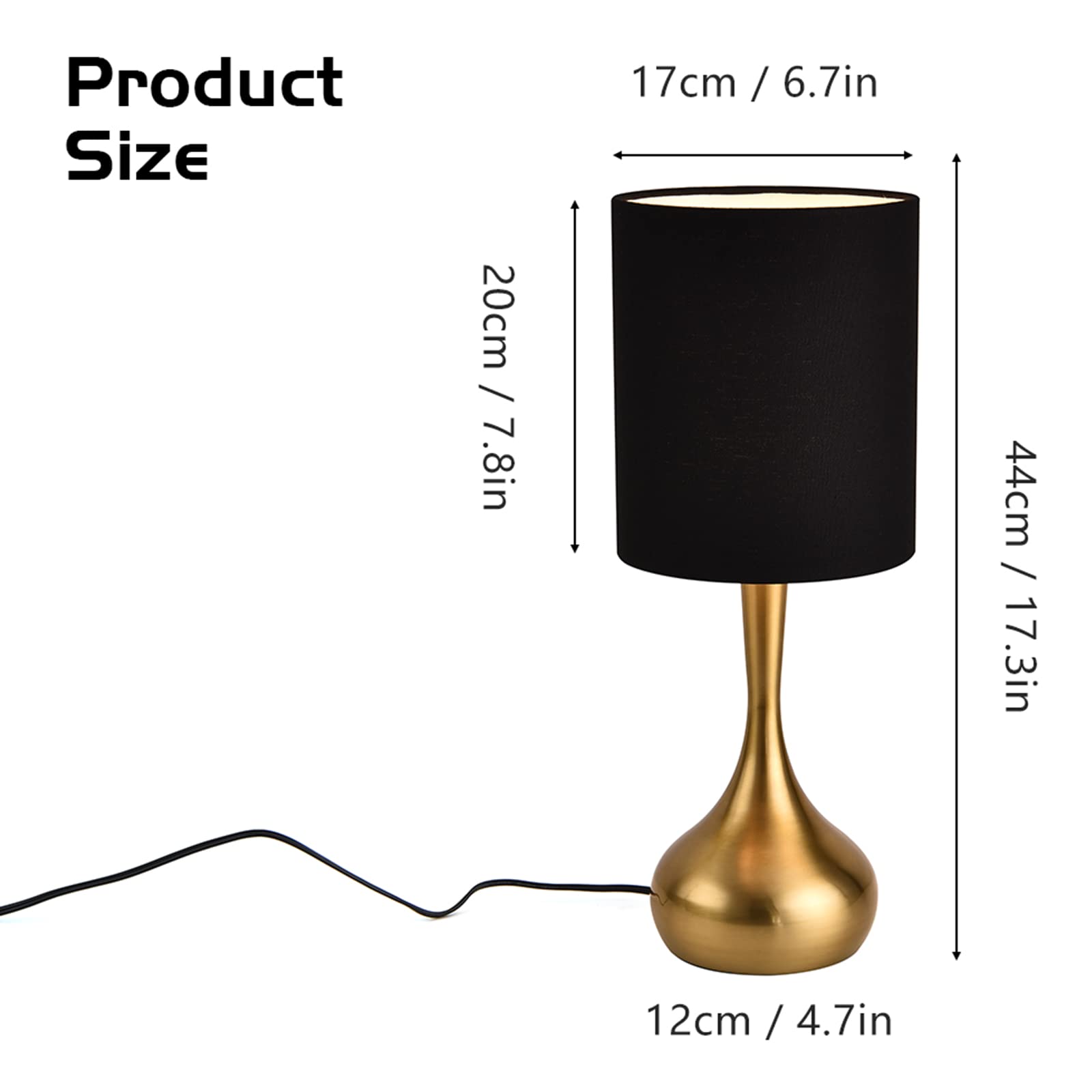 KUNJOULAM Modern Table Lamp - 17.3