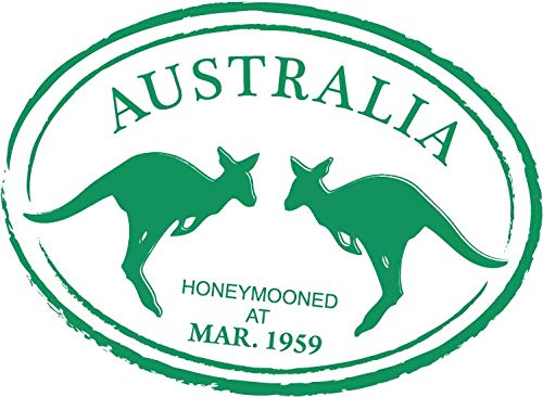 50 Pack Australia Passport Stamp Kangaroo Stickers for Scrapbooking, DIY Crafts, Bullet Journals - Perfect for Travel Scrapbooks, Kids Art Projects & Planner Decoration