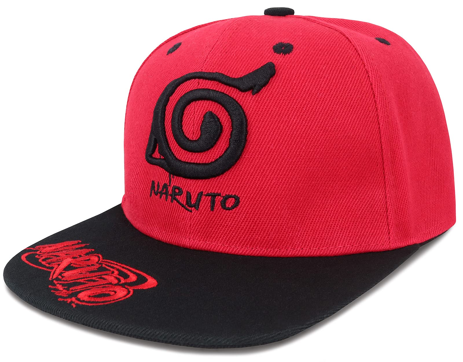 Naruto Anime Baseball Cap for Men - Embroidered Cotton Dad Hat with Adjustable Strap & Flat Brim - Perfect for Cosplay, Anime Conventions, and Casual Wear