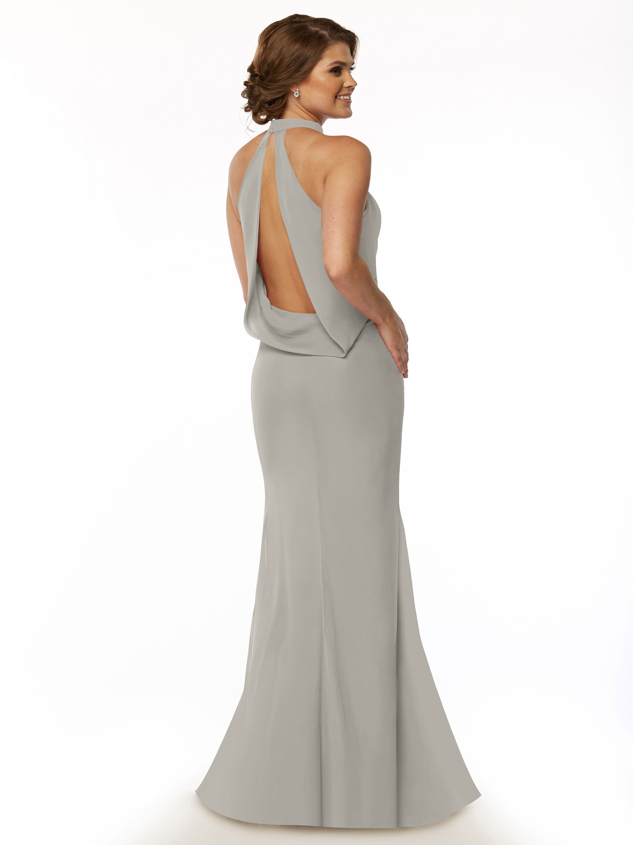 Elegant Mermaid Bridesmaid Dress with Halter Neckline - Perfect for Beach Weddings, Formal Events & Special Occasions