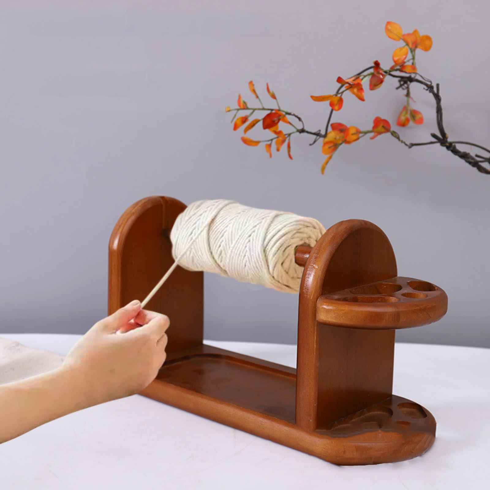 FantasyDay Wooden Yarn Holder - Crochet Thread Organizer & Knitting Yarn Storage for Crochet Balls, Perfect for Knitting, Crocheting, and Sewing Projects at Home or On-The-Go