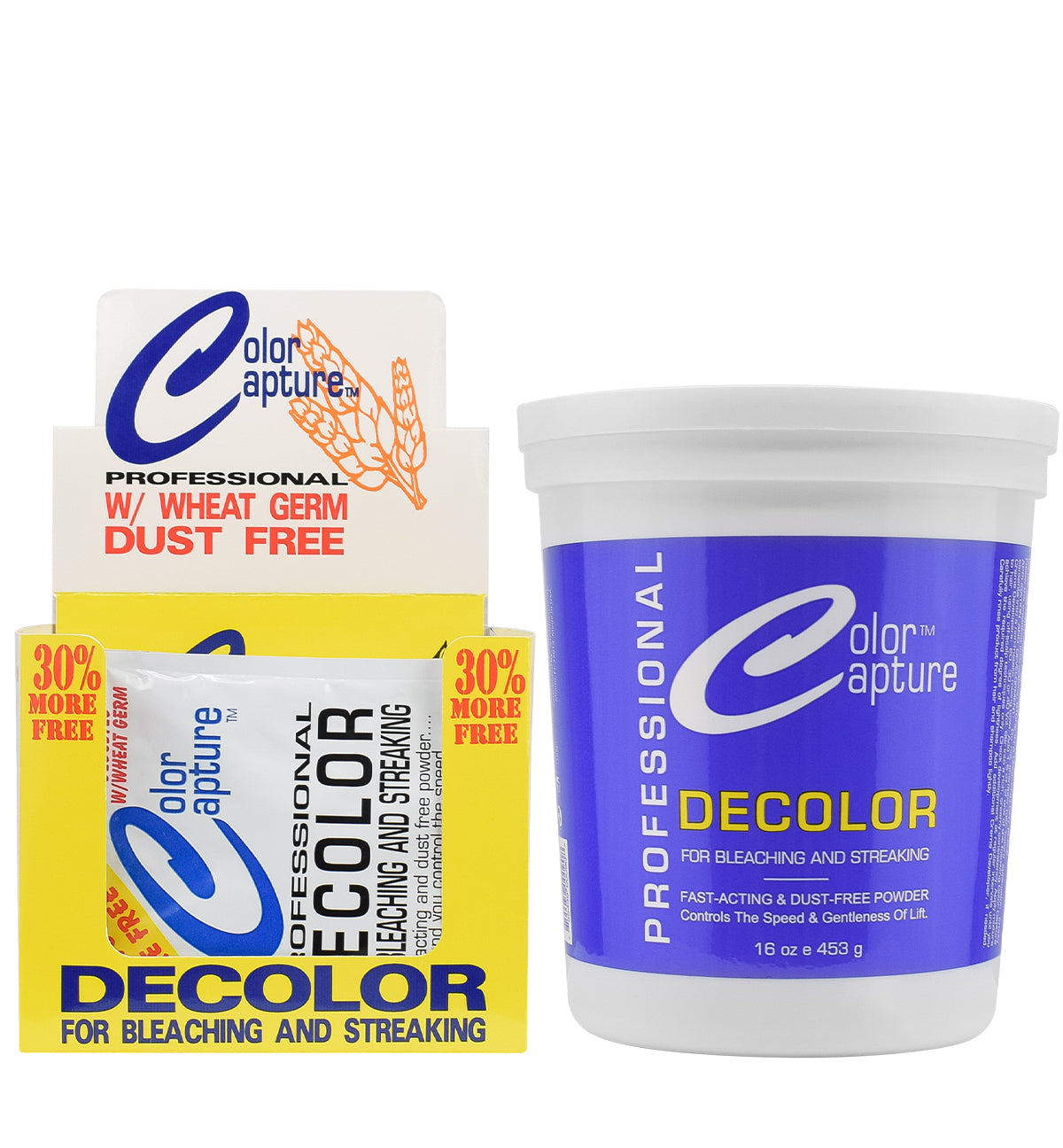 Color Capture Decolor Powder Bleach 16oz - Professional Hair Lightening & Color Removal for Salon & Home Use