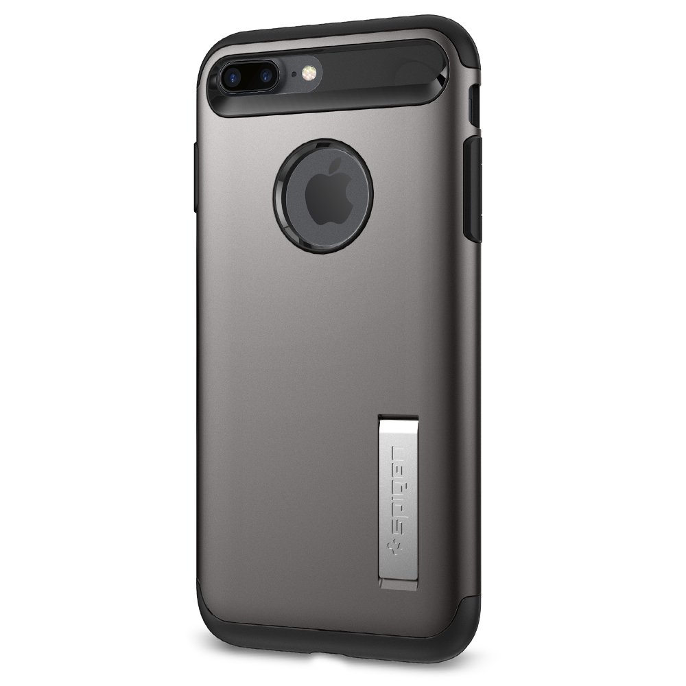 Spigen Slim Armor Case for iPhone 8 Plus/iPhone 7 Plus (2016) - Gunmetal | Shockproof & Slim Protection | Perfect for Everyday Use & Outdoor Activities